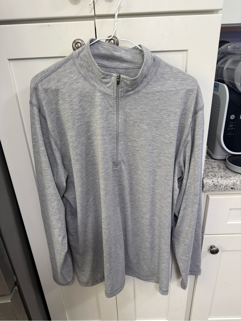 L.L. Bean Men's Heather Gray Half-Zip Pullover